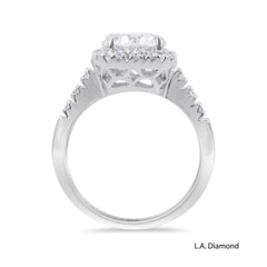 14K White Gold Round Cut Diamond Engagement Ring