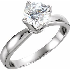 14K Solid Gold 1/4 CT Natural Diamond Engagement Ring