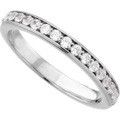 14K Solid Gold 1/4 CTW Natural Diamond Band