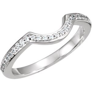 14K Solid Gold 1/5 CTW Natural Diamond Band