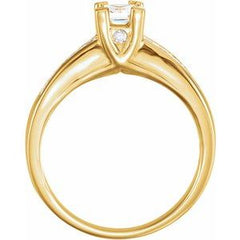 14K Solid Gold 3/4 CTW Diamond Engagement Ring