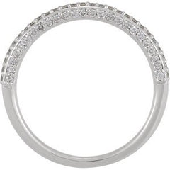 14K Solid Gold 1/5 CTW Natural Diamond Matching Band