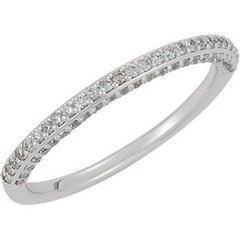 14K Solid Gold 1/5 CTW Natural Diamond Matching Band