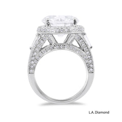 14K White Gold Round Diamond Engagement Ring