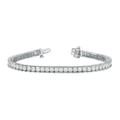 2.02ct Round Diamond Cut Channel Set Tennis Bracelet in 14k White Gold