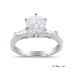 14K White Gold Engagement Diamond  Ring