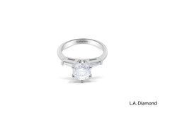 14K White Gold Engagement Diamond  Ring