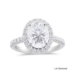 14k White Gold Halo-Style Engagement Diamond Ring