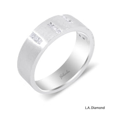 14k White Gold Diamond Round Cut Wedding Band