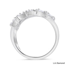 2ct Multi-Cut Diamond Cluster Statement Ring in 18k White Gold