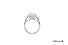 White Gold Diamond Pear And Round Cut Engagement Ring