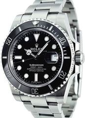 Vintage Rolex Submariner Date With Black Dial Face 16800