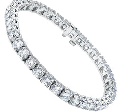 White Gold Diamond Round Cut Tennis Bracelet